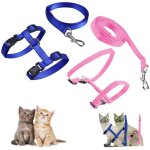 Asfasfq - lot de 2 harnais rglables en nylon pour chat, harnais pour chat, collier pour chaton, harnais ...