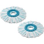 Asfasfq - lot de 2 ttes de rechange clean twist disc mop micro duo, tous types de sols, absorption complte ...