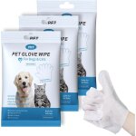 Asfasfq - lot de 3 / 18 serviettes de toilettage pour animaux de compagnie, gants de toilettage et dsodorisan ...