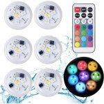 Asfasfq - 6 pcs mini lumières led submersible, lampe sous - marines etanche rgb multicolore bougies led ... Asfasfq - 6 pcs mini lumières led submersible, lampe sous - marines etanche rgb multicolore bougies led ...