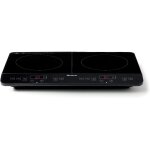 Asfasfq - ariete 1998 double plaque  induction portable, vitrocramique, 2000w + 1500w, 10 + 8 niveaux ...