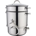 Asfasfq - baumalu, extracteur de jus à vapeur, en inox, système de pression efficace pour 6 - 7 kg de ... Asfasfq - baumalu, extracteur de jus à vapeur, en inox, système de pression efficace pour 6 - 7 kg de ...