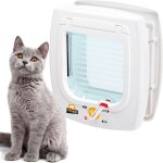 Asfasfq - chatiere magnetique, porte pour chats, entre et sortie 4 voies, proctection contre les courants ...