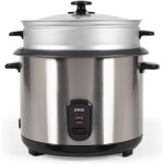 Asfasfq - cuiseur  riz et vapeur - acier inoxydable, 2, 8l, 1000w, cuve amovible