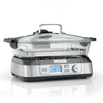 Asfasfq - cuisinart cookfresh cuiseur  vapeur professionnel en verre - 1l d'eau, sans bpa, plateau  ...