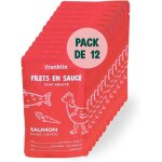 Asfasfq - filet en sauce pour chat ¿ nourriture saine avec 85% de poulet et saumon ¿ amliore la brillance ...