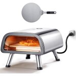 Asfasfq - four  pizza de comptoir, four electrique capacit 12 po, en acier inoxydable, avec pierre ...