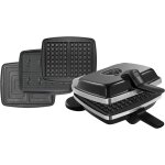 Asfasfq - gaufrier super2, 1000w, 3 jeux de plaques inclus (gaufre, gaufrette & croque - monsieur), fabriqu ...