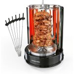 Asfasfq - gril  kebab gril lectrique vertical pour kebab, gyros, chachlyk gril lectrique avec broche ...