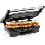 Asfasfq - grille - viande 117501 - multifonction - surface de cuisson 23 x 15 cm - 750 w noir / inox ...