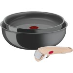 Asfasfq - lagostina ingenio vivissima, set pole 24 cm et wok 26 cm en cramique antiadhsive avec poigne ...
