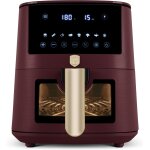 Asfasfq - leonardo collection friteuse numrique  air chaud, 5 l, avec 8 fonctions de cuisson automatique, ...