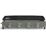 Asfasfq - livoo - plancha gaz 4 brleurs doc325 - puissance totale de 10 kw, 78, 5 x 34, 5 cm de cuisson, ...