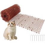 Asfasfq - lopyxbr grille d'pines contre les chats - 30 x 400 cm - tapis rpulsif pour chats - marron ...