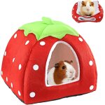 Asfasfq - maison pour cochon d'inde lit lapin peluche petits animaux couchages hiver interieur cabane ...
