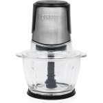 Asfasfq - mini - hchoir 221051 , 2 lames en acier inoxydable, bol en verre 1l, 300w