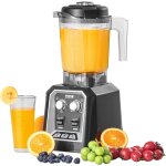 Asfasfq - mixeur professionnel de comptoir, blender electrique avec bol en verre de 2 l, mlangeur 3 ...