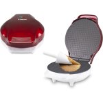 Asfasfq - p101cud002 gaufrier lectrique, 1000 w, gaufrier pour cnes 18 cm, poigne isolante, accessoires ...