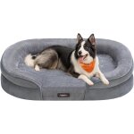 Asfasfq - panier pour chien de taille grande, 91 x 68 x 18 cm, orthopédique, mousse alvéolée, doublure ... Asfasfq - panier pour chien de taille grande, 91 x 68 x 18 cm, orthopédique, mousse alvéolée, doublure ...