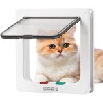 Asfasfq - porte coulissante de scurit pour chat avec serrure a 4 voies, chatire rsistante aux intempries ...