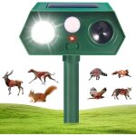 Asfasfq - repulsif chat exterieur, ultrason rpulsif chat avec dtecteur de mouvement et lumire led ...