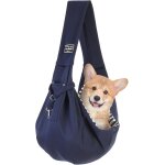 Asfasfq - sac de transport pour chien et chat sac a bandoulire mains libres petit chien respirant rversible ...