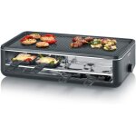 Asfasfq - severin appareil  raclette pour 8 personnes, plaque de cuisson avec surface de cuisson rainure ...