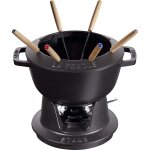 Asfasfq - staub service  fondue en fonte, avec 6 fourchettes  fondue, pour fondue savoyarde, bourguignonne ...