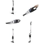 Aspirateur balai 2 en 1 � noir et balnc - 600w - 0, 6l - filtre hepa - filaire