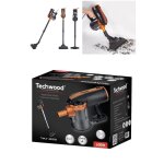 Aspirateur balai 2en1 500ml 600w techwood orange balai à main filaire cyclonique sans sac Aspirateur balai 2en1 500ml 600w techwood orange balai à main filaire cyclonique sans sac