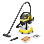 Aspirateur eau et poussires karcher wd 5 s v - 25 / 5 / 22 - cuve mtal 25 l - cable 5 m - flexible ...