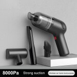 Aspirateur a main sans fil pour animaux de compagnie, nettoyeur automatique de poils de voiture, de chats ...