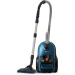 Aspirateur avec sac de 4l 650w bleu noir