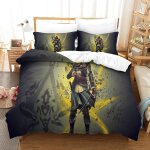 Assassin's creed housse de couette games character d motif imprim� parure de lit en microfibre avec fermeture ...