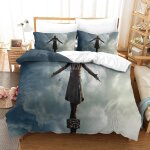 Assassin's creed sets housse de couette avec taies d'oreiller, d games character imprim� microfibre literie ...