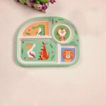 Seulement une assiette - assiette'alimentation en fibre de bambou pour bébé, ensemble de vaisselle pour ... Seulement une assiette - assiette'alimentation en fibre de bambou pour bébé, ensemble de vaisselle pour ...