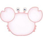 Assiette d'alimentation en silicone antid�rapante pour tout - petits et enfants, avec une forte aspiration ...