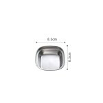 Assiette d'assaisonnement dor�e en acier inoxydable, bol de trempage, sauce soja, barbecue carr�, collation, ...