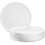 Assiettes blanches peu profondes 27 cm � lot de 6