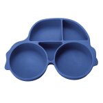 Assiette bleue - voiture de dessin animé bol en silicone, plats d'alimentation pour bébé, vaisselle pour ... Assiette bleue - voiture de dessin animé bol en silicone, plats d'alimentation pour bébé, vaisselle pour ...