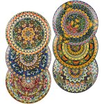 Assiettes boh�mes peintes a la main henten home 10