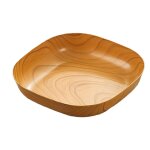 Assiette carre en plastique mars en bois pour la cuisine, pot de fleur, assiette dcorative crative, ...