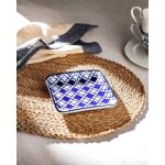 Assiette carr�e r�ve bleu brest new bone china