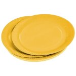 Assiettes en carton - non sp�cifi� - 23 cm - jaune - set de 20 - ecologique sans plastique