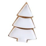 Assiette a collation crative en cramique avec arbre de nol, couleur mixte, assiette en bambou, assiette ...