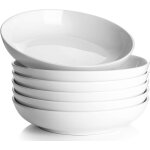 Assiettes creuses lot de 6, 21, 6 x 4, 5 cm assiette pour pates en porcelaine, bols a ptes creuse, assiette ...