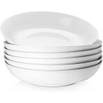 Assiettes creuses lot de 6, 23, 5 x 4, 8 cm cm assiette pour pates en porcelaine, bols a ptes creuse, ...