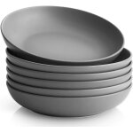 Assiettes creuses lot de 6, 880 ml assiette pour pates en porcelaine, bols a ptes creuse, assiette creuse ...