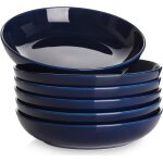 Assiettes creuses lot de 6, 880ml assiette pour pates en porcelaine, bols a ptes creuse, assiette creuse ...