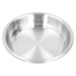 Assiette creuse en acier inoxydable robuste pour servir des salades et des soupes Assiette creuse en acier inoxydable robuste pour servir des salades et des soupes